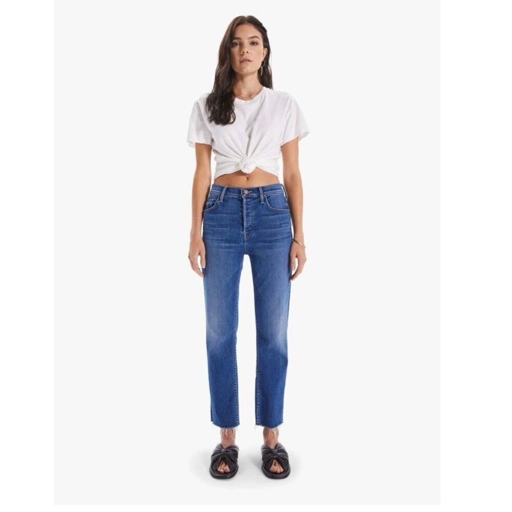 Mother Jeans The Tom Cat ankle fray high waist let’s just be friends size 25